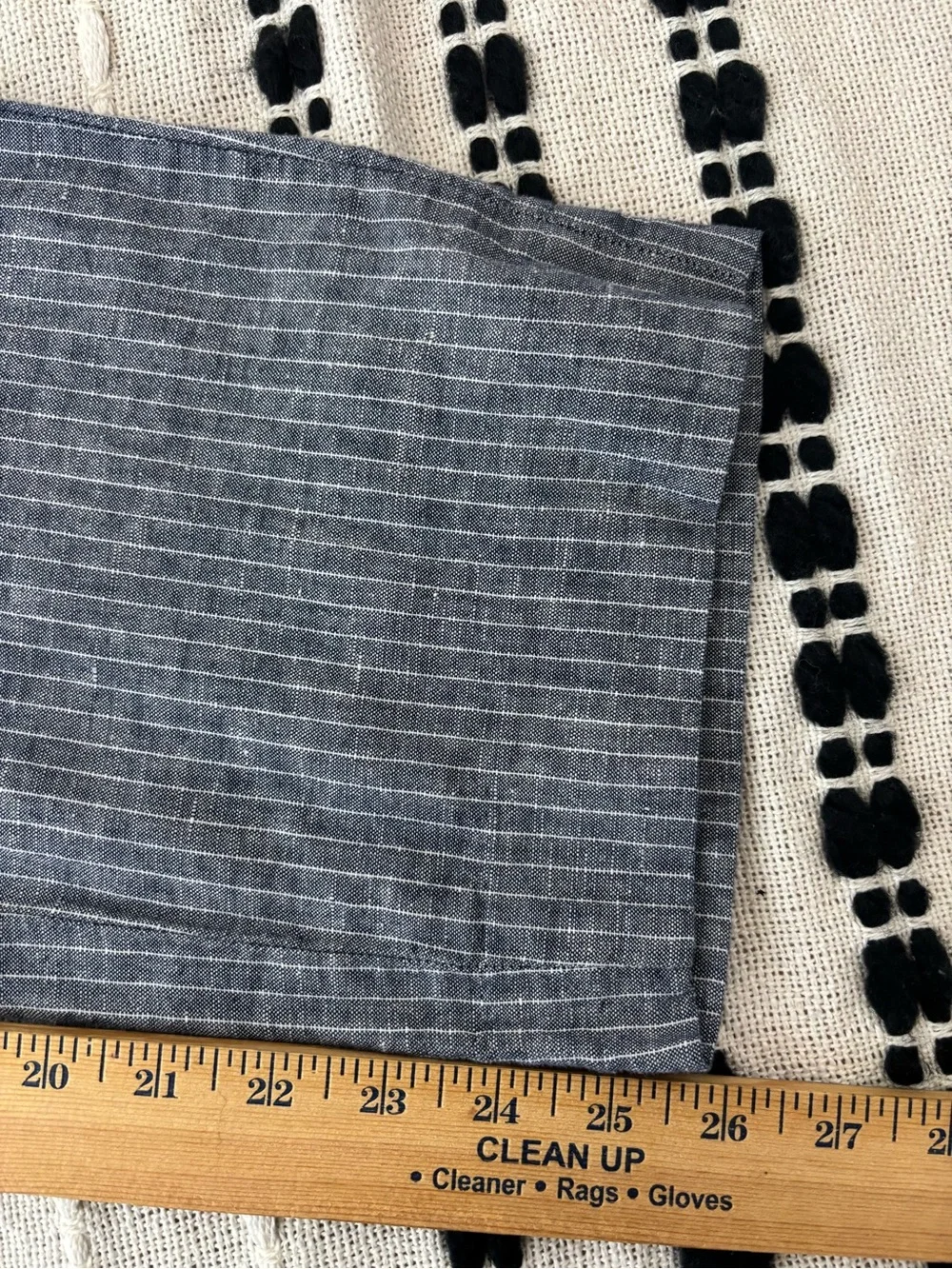 Banana Republic Factory Hampton Blue Pinstripe Linen Blend Pants 14 Coastal